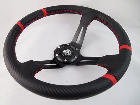 Red Black Steering Wheel with Adapter for RZR 570 800 900 1000 in Kuwait