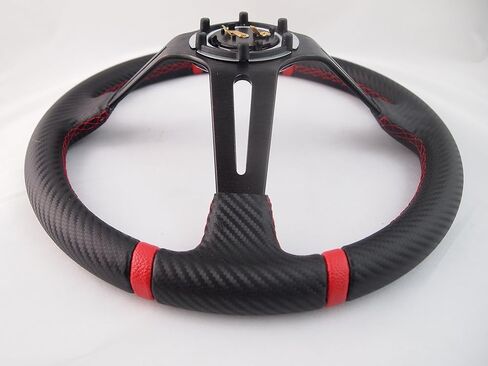 Red Black Steering Wheel with Adapter for RZR 570 800 900 1000 in Kuwait