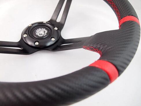 Red Black Steering Wheel with Adapter for RZR 570 800 900 1000 in Kuwait