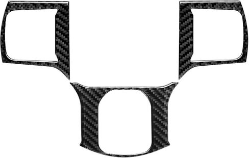Ramuel Compatible with 3Pcs Steering Wheel Decorative Carbon Fiber Interior Stickers Accessories for Ram Trucks 2011-2017 (Red) in Saudi Arabia