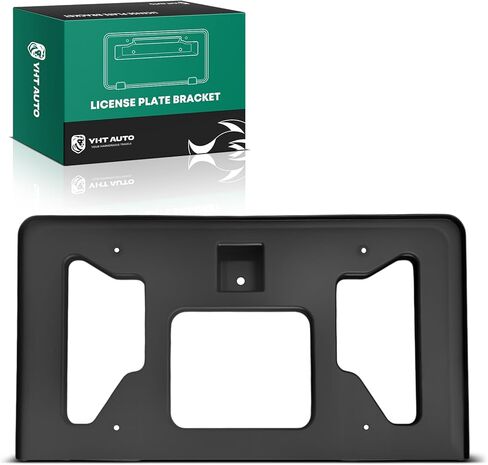 YHTAUTO Front License Plate Frame w/o Screws Compatible with Acura RDX 2013-2015, Plastic Black Bumper License Plate Bracket, No Drill Licence Plate Holder in Saudi Arabia