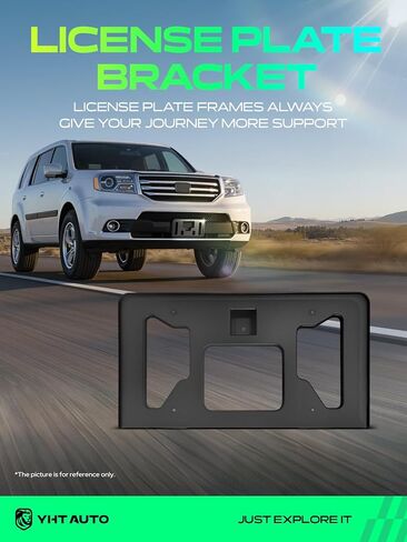 YHTAUTO Front License Plate Frame w/o Screws Compatible with Acura RDX 2013-2015, Plastic Black Bumper License Plate Bracket, No Drill Licence Plate Holder in Saudi Arabia