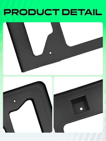 YHTAUTO Front License Plate Frame w/o Screws Compatible with Acura RDX 2013-2015, Plastic Black Bumper License Plate Bracket, No Drill Licence Plate Holder in Saudi Arabia