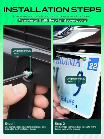 YHTAUTO Front License Plate Frame w/o Screws Compatible with Acura RDX 2013-2015, Plastic Black Bumper License Plate Bracket, No Drill Licence Plate Holder in Saudi Arabia