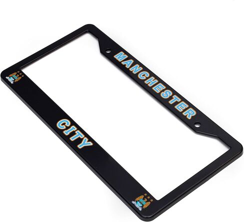 License Plate Frame Cover for Manchester City Fans – Black – 12.25" x 6.25" - Ideal Gift for Sports Fans & Supporters – Slim Design in Kuwait