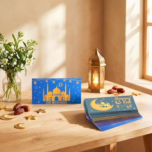 Yexiya 48 Pcs Gift Envelopes Happy Eid Colorful Gift Card Holders for Kids Eid Mubarak Envelopes for Money Cash Ramadan Holiday Celebration, 4 Style (Classic) in Saudi Arabia