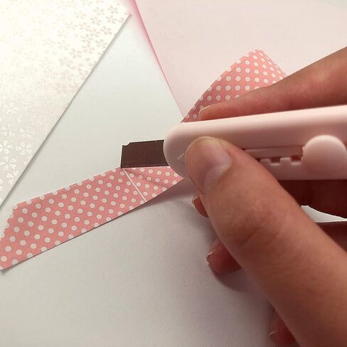 قاطع صندوق كاواي كات باو (قطعتان، أبيض وردي وأبيض) سكين جيب صغير وفتاحة رسائل لمحبي القطط in Kuwait