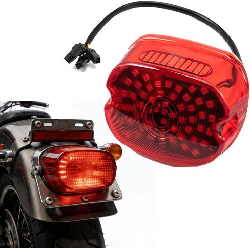 Motorcycle LED Brake Tail Light License Plate Lamp For Davidson Dyna Sportster 883 1200 Road King Glide Electra Heritage Sportster 883 1200 XL Touring Road Electra Glide FLHT FLHTCI Dyna (Red) in Saudi Arabia