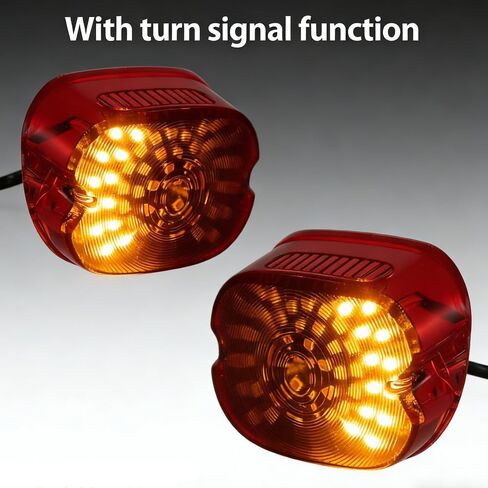 Motorcycle LED Brake Tail Light License Plate Lamp For Davidson Dyna Sportster 883 1200 Road King Glide Electra Heritage Sportster 883 1200 XL Touring Road Electra Glide FLHT FLHTCI Dyna (Red) in Saudi Arabia