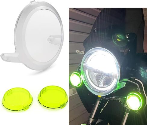 3PIC Headlight Foglight Light Protector Covers For Husqvarna Norden 901 2022 2023 Norden 901 Green Clear Color in Kuwait