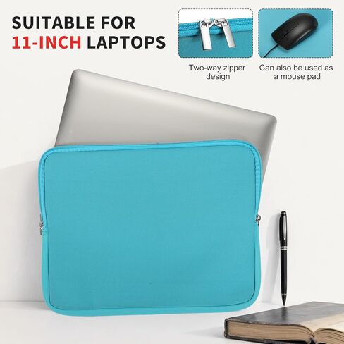 Laptop Case - Polyester Computer Sleeve Carrying Bag Waterproof Laptop Protective Cover for 17" Notebook, Blue in Kuwait