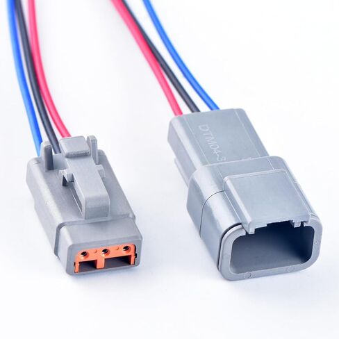 3 Pin Automotive Sealed Electric Plug Male Female Waterproof Connector Wire Harness DTM Series DTM06-3S DTM04-3P in Saudi Arabia