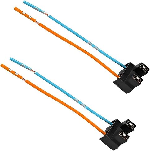 2PCS H7 Bulb Socket, High-Temperature Resistant Pure Copper Female Lamp Holder Harness Connector, Fog Light Bulb Harness Plug Extension Kit, for Most Cars, Trucks (Multicolored) in Kuwait