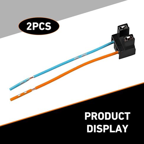 2PCS H7 Bulb Socket, High-Temperature Resistant Pure Copper Female Lamp Holder Harness Connector, Fog Light Bulb Harness Plug Extension Kit, for Most Cars, Trucks (Multicolored) in Kuwait