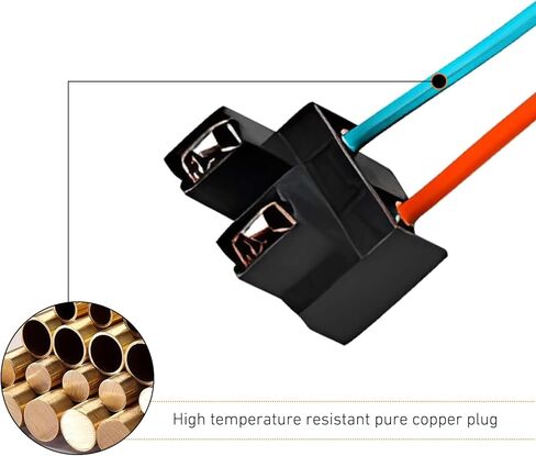 2PCS H7 Bulb Socket, High-Temperature Resistant Pure Copper Female Lamp Holder Harness Connector, Fog Light Bulb Harness Plug Extension Kit, for Most Cars, Trucks (Multicolored) in Kuwait