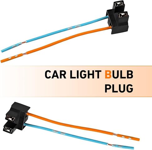 2PCS H7 Bulb Socket, High-Temperature Resistant Pure Copper Female Lamp Holder Harness Connector, Fog Light Bulb Harness Plug Extension Kit, for Most Cars, Trucks (Multicolored) in Kuwait