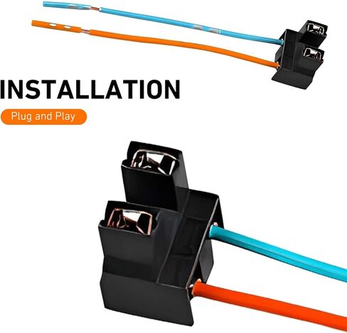 2PCS H7 Bulb Socket, High-Temperature Resistant Pure Copper Female Lamp Holder Harness Connector, Fog Light Bulb Harness Plug Extension Kit, for Most Cars, Trucks (Multicolored) in Kuwait