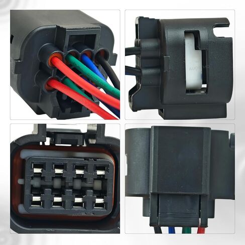 Headlight Connector Adapter Harness (8-Pin) for 2014-2016 Hyundai Elantra Sedan, Halogen to LED DRL Conversion, Plug-and-Play; Excludes Elantra GT & Coupe in Saudi Arabia