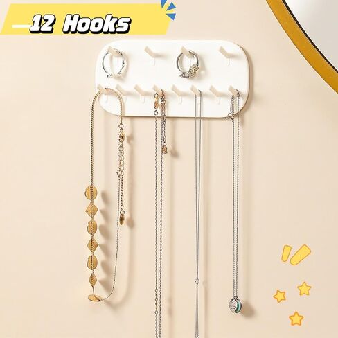 3 عبوات من منظم المجوهرات على الحائط، حامل قلادة على شكل خطاف للمجوهرات، منظم حامل المجوهرات، منظم المجوهرات، منظم المجوهرات، حامل قلادة من الأكريليك المعلق in Kuwait