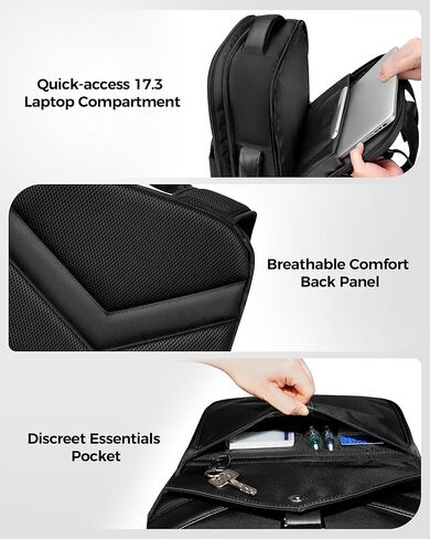 MATEIN CLASSIC 18x14x8 Personal Item Backpack for Frontier Airline, TSA Approved Travel Backpack with Detachable Tech Organizer, Underseat Carry-On Bag Fits 17.3" Laptop for Work Business in Saudi Arabia