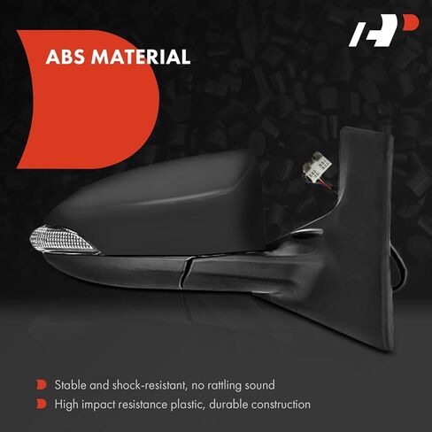 A-Premium Passenger Side Power Door Mirror - Compatible with Toyota Prius C 2012-2019 - Heated Manual Folding Black Outside Rear View Mirror with Turn Signal Indicator - Replace# 8791552170C0 in Saudi Arabia