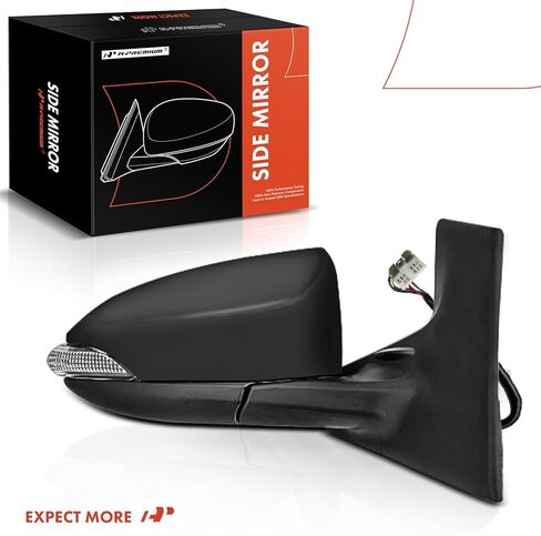 A-Premium Passenger Side Power Door Mirror - Compatible with Toyota Prius C 2012-2019 - Heated Manual Folding Black Outside Rear View Mirror with Turn Signal Indicator - Replace# 8791552170C0 in Saudi Arabia
