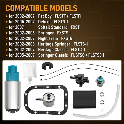 Fuel Pump Assembly for Softail FLSTF 2003 2002,for Harley-Davidson Deluxe 05-07,62897 01B pump for Harley Davidson FXST Softail Standard FatBoy Springer Night Train 62897-01B in Kuwait