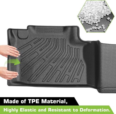Floor Mats for Dodge Durango 6 Seats 2016-2026, Heavy Duty TPE Waterproof Non-Slip All Weather Protection Custom, Floor Mats & Cargo Liner & Seatback Mat (with Velcro) in Saudi Arabia
