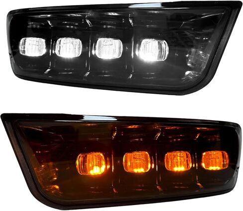 مصابيح ضباب LED نهارية متوافقة مع تاكوما 2012 2013 2014 2015 مع مصابيح دي ار ال بيضاء/ قطع اشارة انعطاف كهرمانية وملحقات in Kuwait