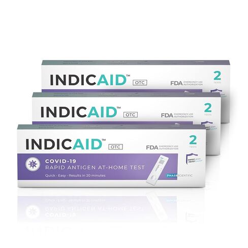 COVID-19 Antigen Rapid Test, Covid Home Test 4 Pack, FDA EUA Authorized, HSA/FSA Eligible, 4 Covid Test Kits in 2 Packs Convenient for Home Use and Business Distribution, Easier and Faster in Kuwait