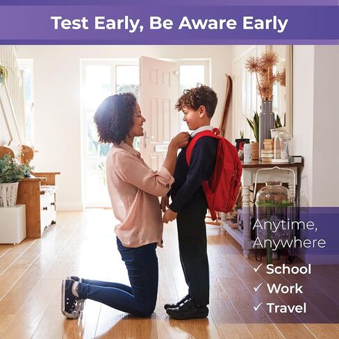 COVID-19 Antigen Rapid Test, Covid Home Test 4 Pack, FDA EUA Authorized, HSA/FSA Eligible, 4 Covid Test Kits in 2 Packs Convenient for Home Use and Business Distribution, Easier and Faster in Kuwait