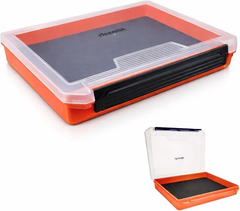 Aventik Fishing Tackle Box Slit Foam Case Jig Box Head Hooks Spinners Spoons Storage Tackle Tray (Orange-3501lure box) in Kuwait