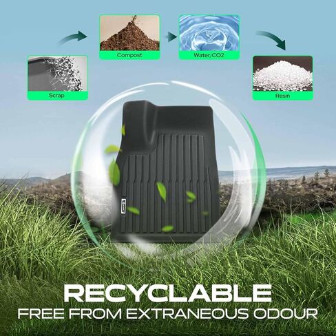 8 قطع من YHTAUTO سجادات أرضية وحصائر شحن ومقعد خلفي خلفي مناسب لطراز Tesla X 2022-2025 5 مقاعد، TPE لجميع الأحوال الجوية سجادات السيارة مقاومة للماء ومضادة للانزلاق وعديمة الرائحة الأمامية وخلفية الجذع وبطانات البضائع وبساط المقعد الخلفي in Kuwait