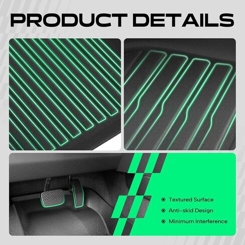 8 قطع من YHTAUTO سجادات أرضية وحصائر شحن ومقعد خلفي خلفي مناسب لطراز Tesla X 2022-2025 5 مقاعد، TPE لجميع الأحوال الجوية سجادات السيارة مقاومة للماء ومضادة للانزلاق وعديمة الرائحة الأمامية وخلفية الجذع وبطانات البضائع وبساط المقعد الخلفي in Kuwait