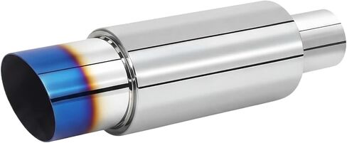 Universal Car Exhaust Mufflers Stainless Steel Exhaust Tips Muffler Tips 15" Length (Burnt, 2'' Inlet 3'' Outlet) in Saudi Arabia