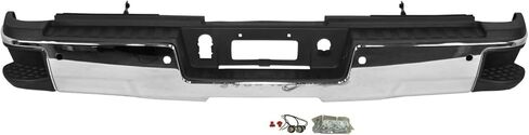 Rear Bumper Compatible with Chevy Silverado/GMC Sierra 3500 2015-2019 | DIRECT REPLACEMENT | ‎Chrome | Steel | 23108141 84078290 | GM1103189 in Kuwait