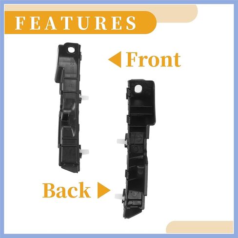 Bumper Support Bracket No.865143S000 - Right Passenger Side Bumper Bracket - for Hyundai Sonata 2011-2015 ABS Plastic Black - 1 Pc Stable in Kuwait