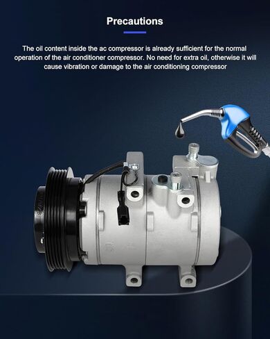 ECCPP AC Compressor Fast Cooling HS18 2001-2008 Fit for Hyundai Santa Fe for Kia Optima 2.4L Air Conditioning Compressor 5 Grooves in Saudi Arabia