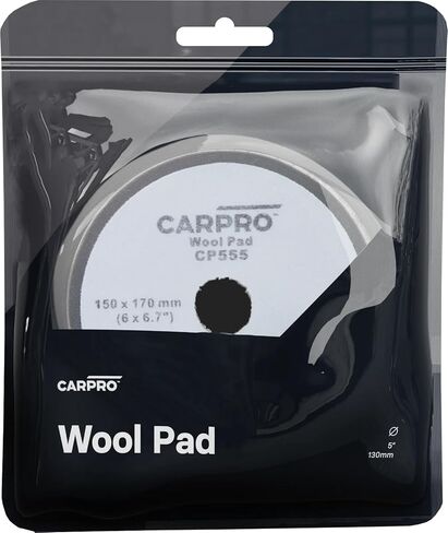 CARPRO Wool Polishing Pad: Heavy Cutting or Compounding, Hook and Loop Buffing Pad w/Foam Interlayer, Japanese Style Wool - 6" (1 Pack) in Saudi Arabia