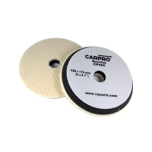 CARPRO Wool Polishing Pad: Heavy Cutting or Compounding, Hook and Loop Buffing Pad w/Foam Interlayer, Japanese Style Wool - 6" (1 Pack) in Saudi Arabia