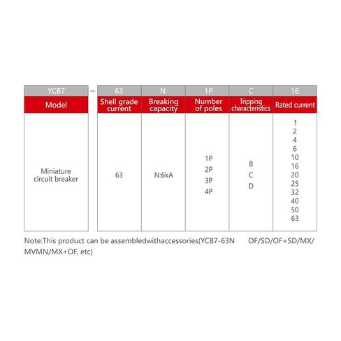 قاطع دائرة مصغر CNC AC، 63 أمبير 120 فولت/240 فولت 2 قطب DIN قاطع دائرة مثبت على السكك الحديدية، رحلة مغناطيسية حرارية، مفتاح فصل التيار المتردد بالطاقة الشمسية MCB (63Amp) in Kuwait