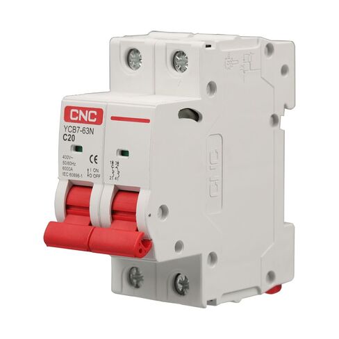 قاطع دائرة مصغر CNC AC، 63 أمبير 120 فولت/240 فولت 2 قطب DIN قاطع دائرة مثبت على السكك الحديدية، رحلة مغناطيسية حرارية، مفتاح فصل التيار المتردد بالطاقة الشمسية MCB (63Amp) in Kuwait