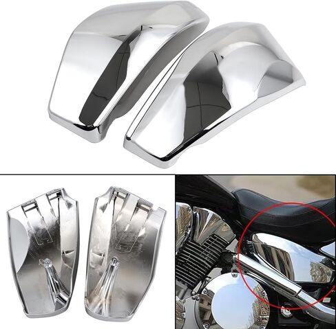 Chrome Battery Side Fairing Cover For Honda VTX 1300 R/Retro C/Custom VTX 1300 T/Tourer models 2003-2009 in Saudi Arabia