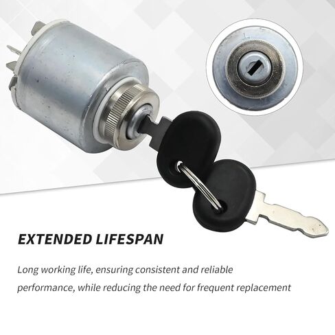 5146155 Ignition Switch, Replacement for New Holland Tractor 3830 4030 4230 4430 TD4020F, Replacement for Case JX55 JX60 JX65 JX70 JX75, Replaces 5129862 in Saudi Arabia