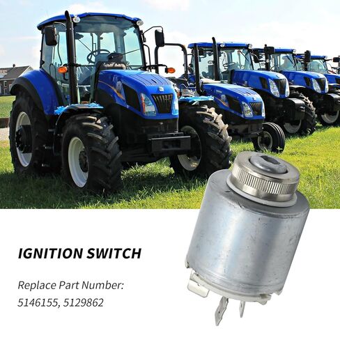 5146155 Ignition Switch, Replacement for New Holland Tractor 3830 4030 4230 4430 TD4020F, Replacement for Case JX55 JX60 JX65 JX70 JX75, Replaces 5129862 in Saudi Arabia