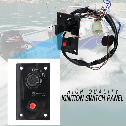 Ignition Switch Panel with 2 Keys 37100-96J24 for Marine Outboard Single Engine Replacment for Suzuki Outboard Boat Motor Engine, 37100-96J24 37100 96J24 in Saudi Arabia