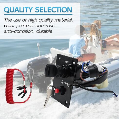 Ignition Switch Panel with 2 Keys 37100-96J24 for Marine Outboard Single Engine Replacment for Suzuki Outboard Boat Motor Engine, 37100-96J24 37100 96J24 in Saudi Arabia