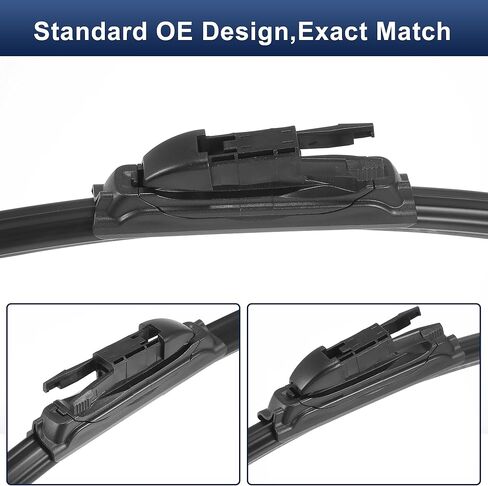 X AUTOHAUX زوج واحد من شفرة ممسحة الزجاج الأمامي مقاس 20 بوصة + 20 بوصة لسيارة BMW 1 Series E81 E87 2004-2011 مجموعة بديلة ممتازة مع ثبات محسن في جميع الأحوال الجوية in Saudi Arabia