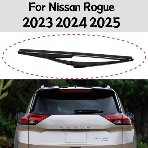back rear wiper blade For Nissan Rogue 2023 2024 2025 S SL SV Platinum Midnight Edition Rock Creek Rear windshield wiper blade in Kuwait