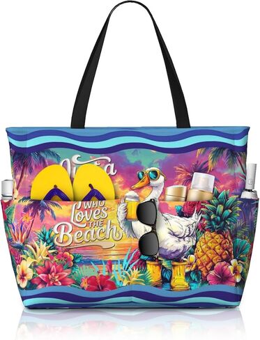 Beach Bags for Women Large Waterproof Beach Tote Bag Zipper Swim Bag Sandproof Pool Bags Large Tote in Saudi Arabia